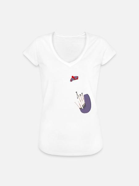 Dudelsack - Frauen Vintage T-Shirt - Weiß