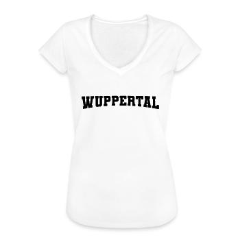Wuppertal - Frauen Vintage T-Shirt - Weiß - Vorne - Danielle (179cm)