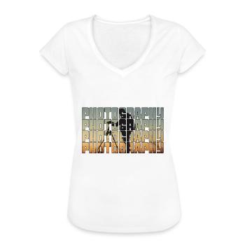 Fotografie - Frauen Vintage T-Shirt - Weiß - Vorne