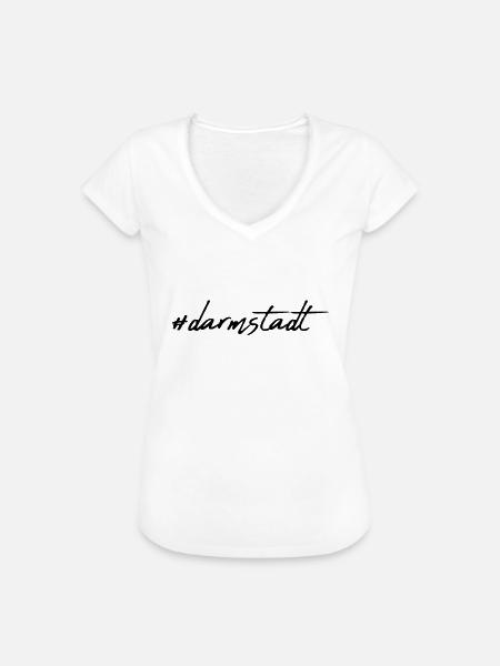 Darmstadt - Frauen Vintage T-Shirt - Weiß