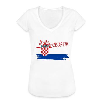 Croatia - Frauen Vintage T-Shirt - Weiß - Vorne