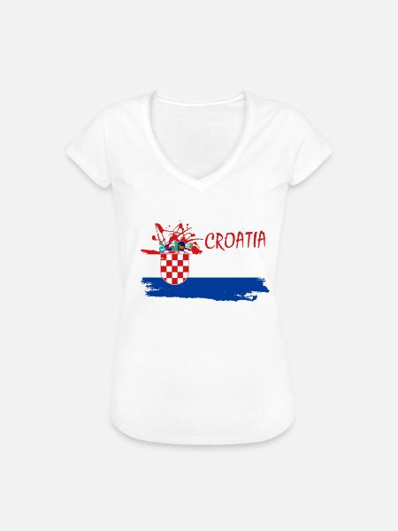Croatia - Frauen Vintage T-Shirt - Weiß