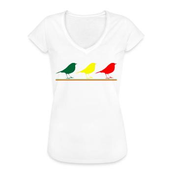 Three Little Birds | Reggae Musik 420 Rastafari - Frauen Vintage T-Shirt - Weiß - Vorne