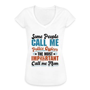 Polizei Polizist Polizeibeamte - Frauen Vintage T-Shirt - Weiß - Vorne - Danielle (179cm)