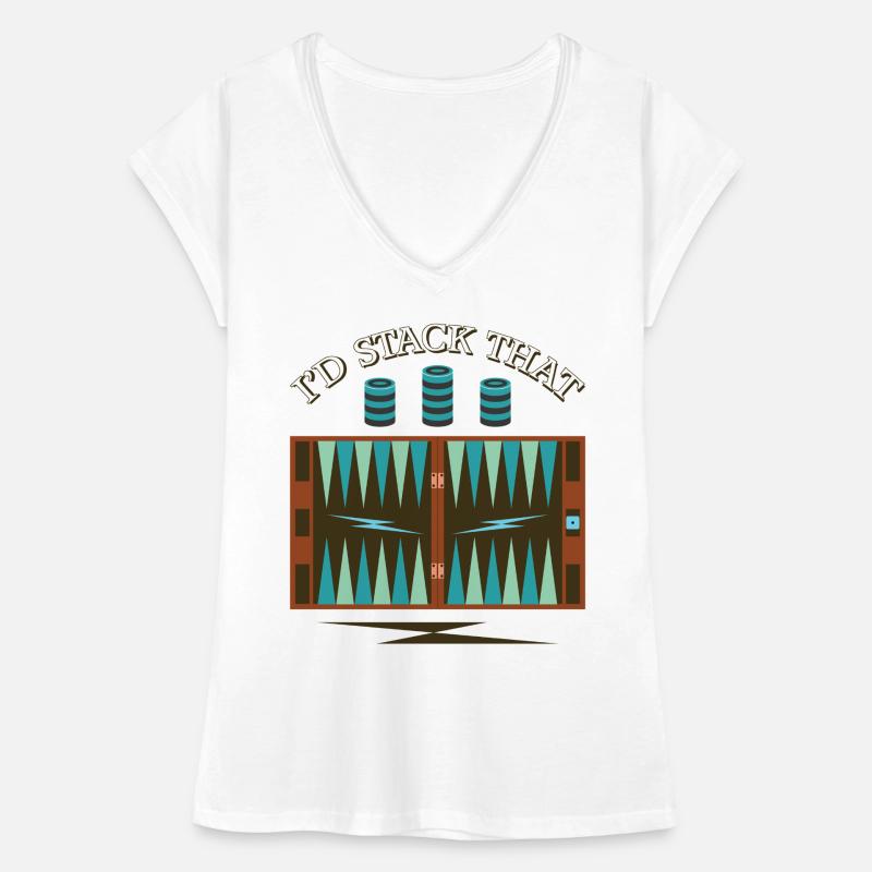 Backgammon Spiel Frauen Vintage T-Shirt