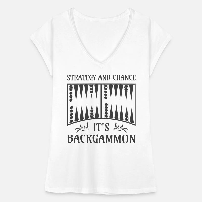 Backgammon Spiel Frauen Vintage T-Shirt