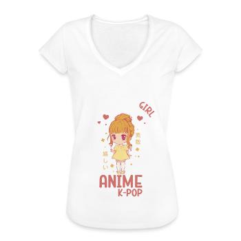 Anime K-Drama - Frauen Vintage T-Shirt - Weiß - Vorne