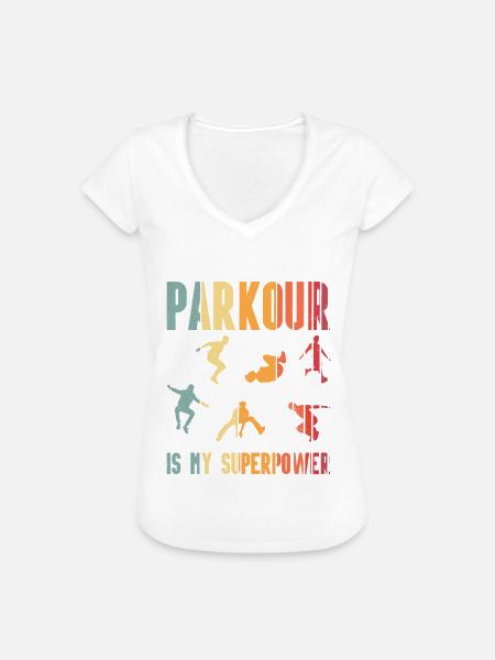 Parkour - Frauen Vintage T-Shirt - Weiß