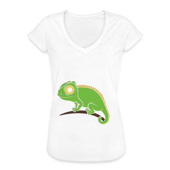 Chamäleon Reptile Zoo Keeper Echsensafari - Frauen Vintage T-Shirt - Weiß - Vorne