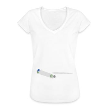Koks Spruch Kokain Druffi Koksnase Raver Party - Frauen Vintage T-Shirt - Weiß - Vorne