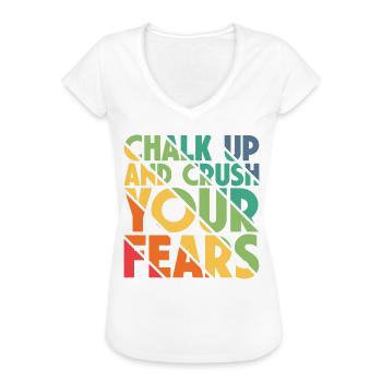 Bouldern Chalk Up Boulderer - Frauen Vintage T-Shirt - Weiß - Vorne