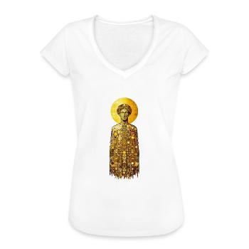 Gustav Klimt Gott - Frauen Vintage T-Shirt - Weiß - Vorne