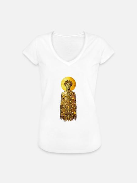 Gustav Klimt Gott - Frauen Vintage T-Shirt - Weiß