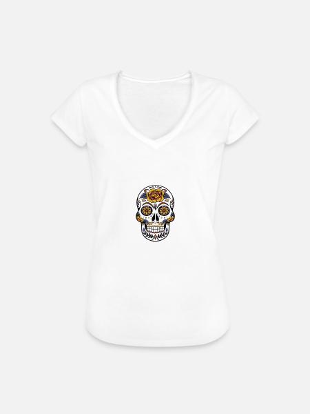 Día de los Muertos - Frauen Vintage T-Shirt - Weiß