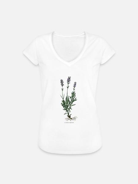 Lavendel - Frauen Vintage T-Shirt - Weiß