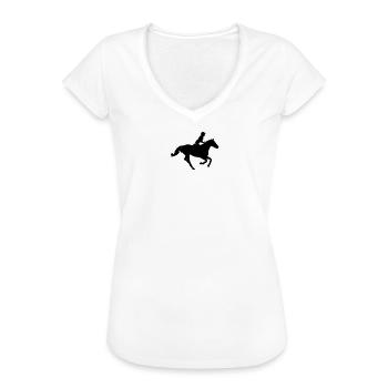Horse sport - T-shirt vintage Femme - blanc - Devant - Danielle (179cm)