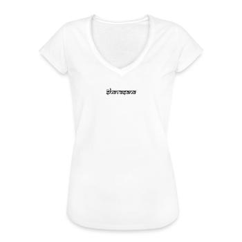 OM SHAVASANA - Frauen Vintage T-Shirt - Weiß - Vorne - Danielle (179cm)
