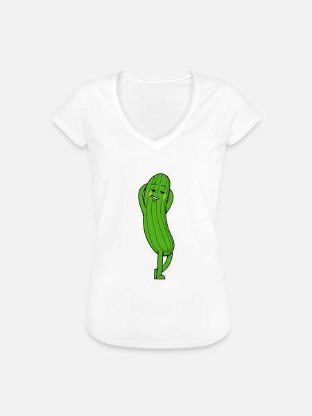 Gurke - Frauen Vintage T-Shirt - Weiß