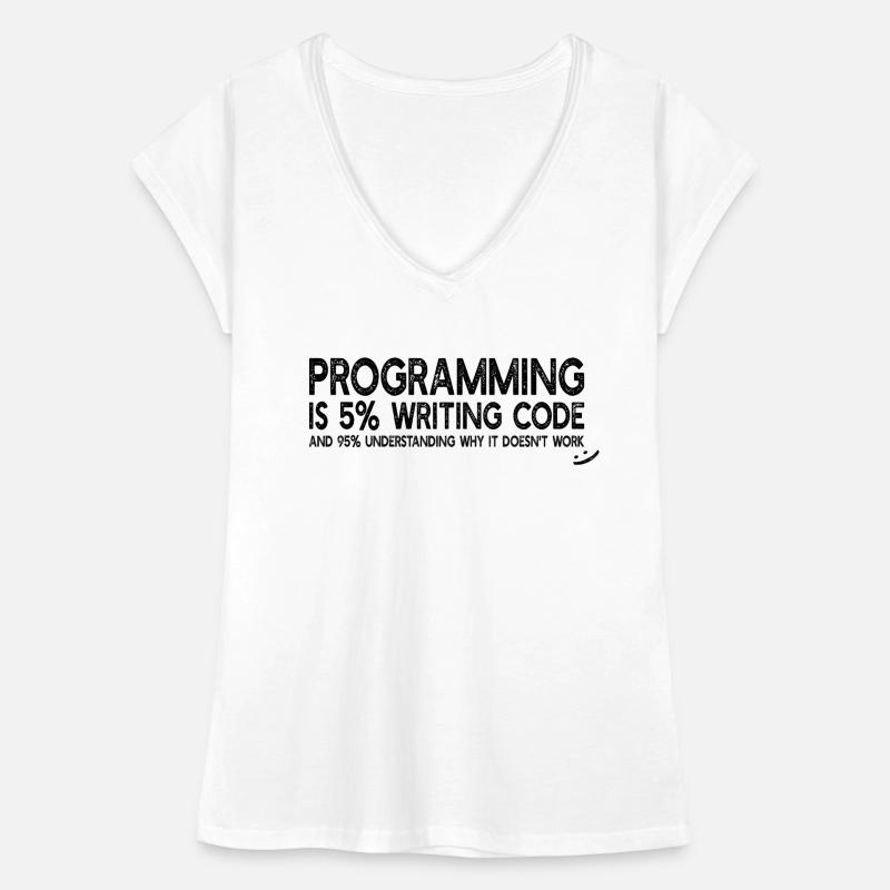 Programming is 5% writing code - Computer Coding Frauen Vintage T-Shirt