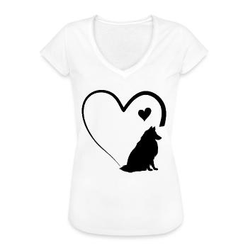 Rough Collie Heart Rough Collie Lover - Frauen Vintage T-Shirt - Weiß - Vorne