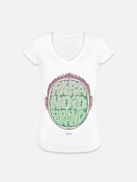 Paranoides Gehirn Untot - Frauen Vintage T-Shirt - Weiß