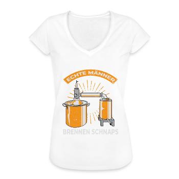 Schnaps brennen Schnapsbrenner Selbstgebrannter - Frauen Vintage T-Shirt - Weiß - Vorne