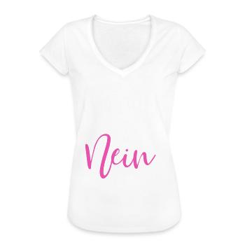 Warum hast Du nicht Nein gesagt - Frauen Vintage T-Shirt - Weiß - Vorne