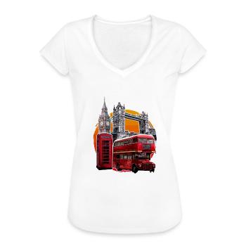 London Doppeldecker Telefonzelle Big Ben Bridge - Frauen Vintage T-Shirt - Weiß - Vorne