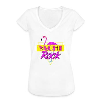 Yacht Rock Party Boat Drinking Stuff 80er Jahre verblasst - Frauen Vintage T-Shirt - Weiß - Vorne - Danielle (179cm)