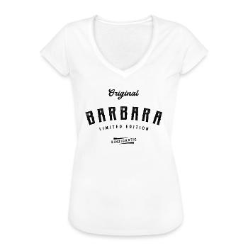 Barbara Limited Edition - Frauen Vintage T-Shirt - Weiß - Vorne - Danielle (179cm)