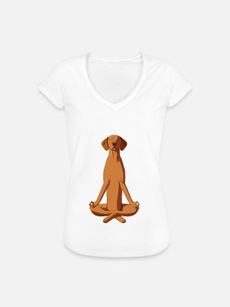 Kurzhaarige Ungarische Vorstehhund Meditation - Frauen Vintage T-Shirt - Weiß