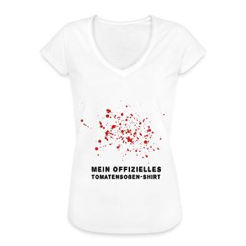 Teinture de sauce tomate Dicton drôle - T-shirt vintage Femme - blanc - Devant - Danielle (179cm)