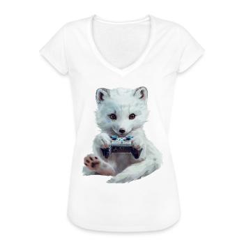 Polarfuchs - Frauen Vintage T-Shirt - Weiß - Vorne
