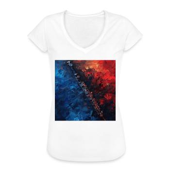 Flöte - Frauen Vintage T-Shirt - Weiß - Vorne