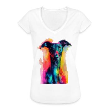 Windhund - Frauen Vintage T-Shirt - Weiß - Vorne