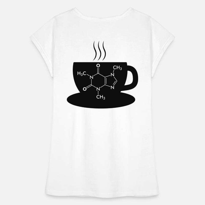 Café Caffeine Molecule T-shirt vintage Femme