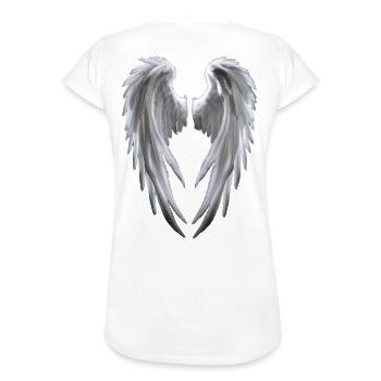 Angel Wings in white - Frauen Vintage T-Shirt - Weiß - Hinten
