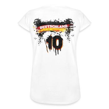 Germany 10 Championship European Championship World Cup - Women's Vintage T-Shirt - white - Back - Danielle (179cm)