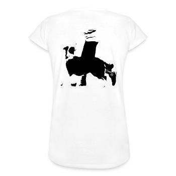 Border Collie,Hundesport,Hunderasse,Collie, - Frauen Vintage T-Shirt - Weiß - Hinten - Danielle (179cm)