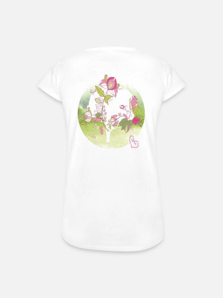 Blumenranke - Frauen Vintage T-Shirt - Weiß