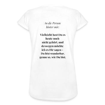 An die Person hinter mir ... - Frauen Vintage T-Shirt - Weiß - Hinten