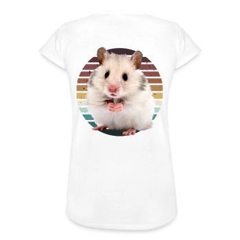 Hamster - Frauen Vintage T-Shirt - Weiß - Hinten - Danielle (179cm)