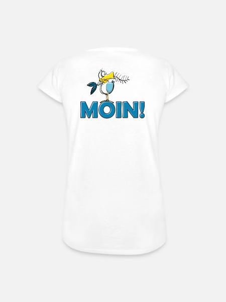 lustige Moin Möwe mit Gräte - Frauen Vintage T-Shirt - Weiß
