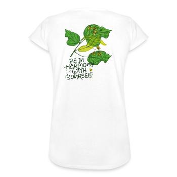 Harmonie, Natuur - Vrouwen Vintage T-shirt - wit - Achter - Danielle (179cm)
