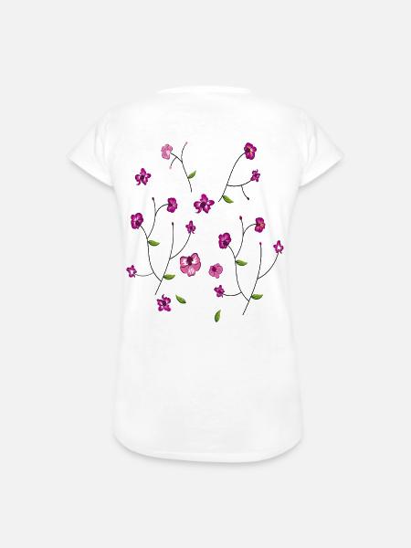 Blumenwiese - Frauen Vintage T-Shirt - Weiß