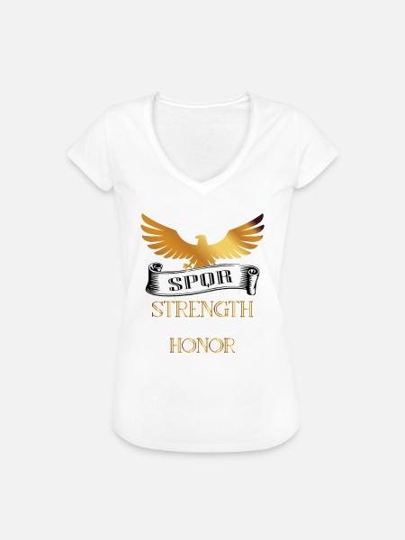 HONOR AND STRENGTH STRENGTH AND HONOR ROMAN LEGION - Women's Vintage T-Shirt - black