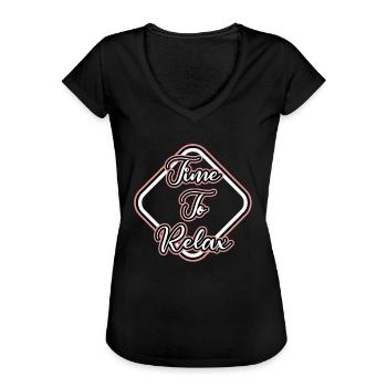 saying - Women's Vintage T-Shirt - black - Front - Danielle (179cm)