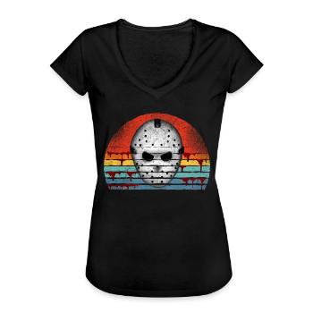 Horror Horrorfilm - Frauen Vintage T-Shirt - Schwarz - Vorne - Danielle (179cm)