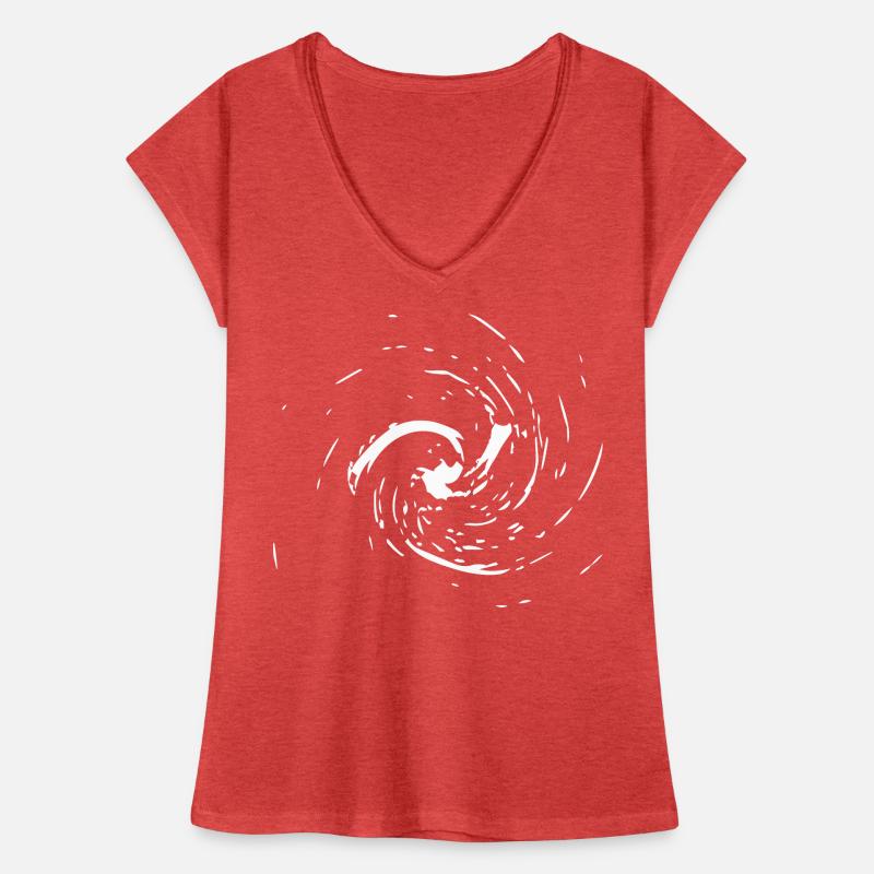 Abstract Vortex / Line / White / Pattern Women's Vintage T-Shirt