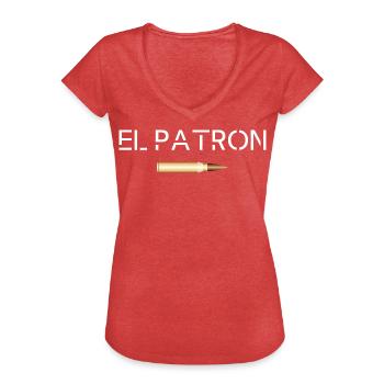 El Patron – The Top G Look - Women's Vintage T-Shirt - heather red - Front - Danielle (179cm)